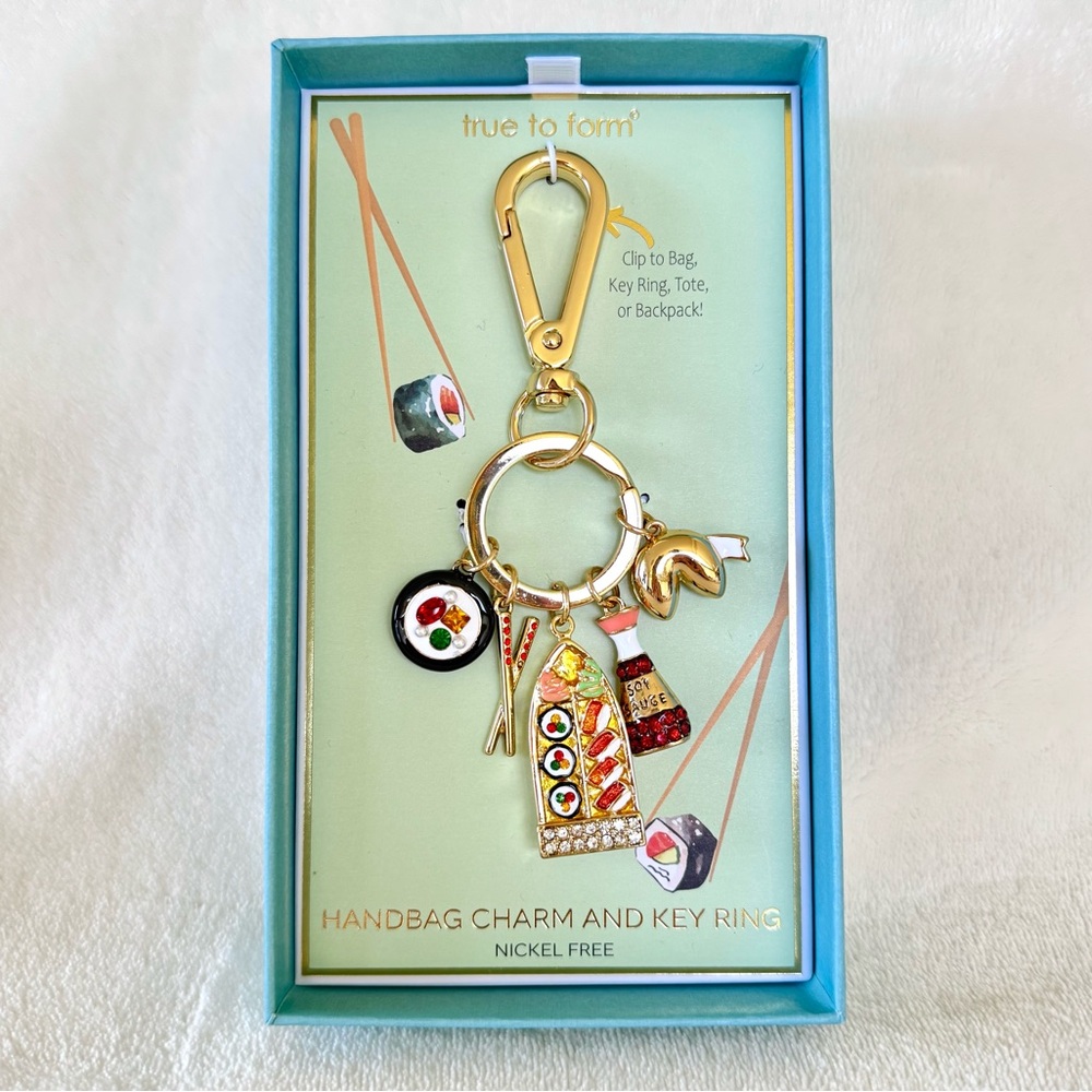 True to Form Sushi Dinner Date Key Chain / Bag Charm